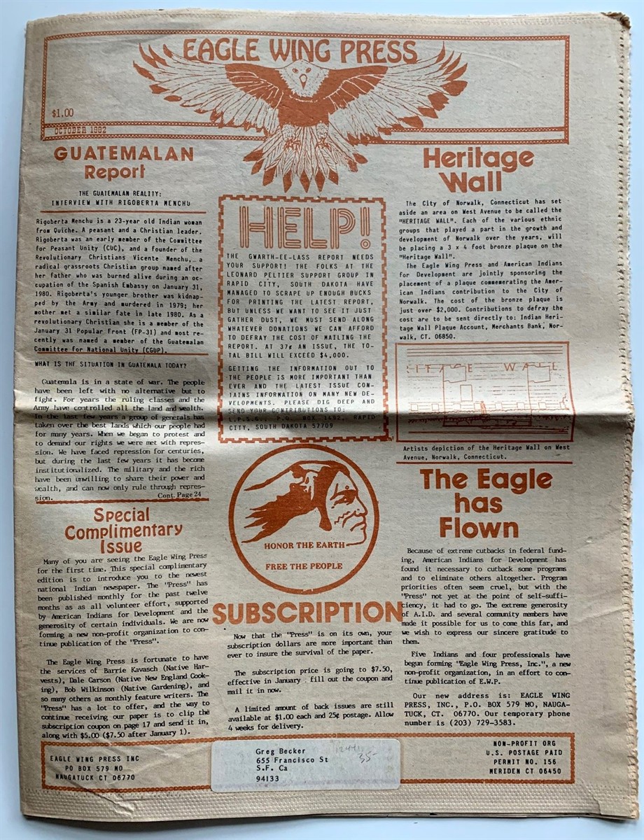 Eagle Wing Press, October, 1982