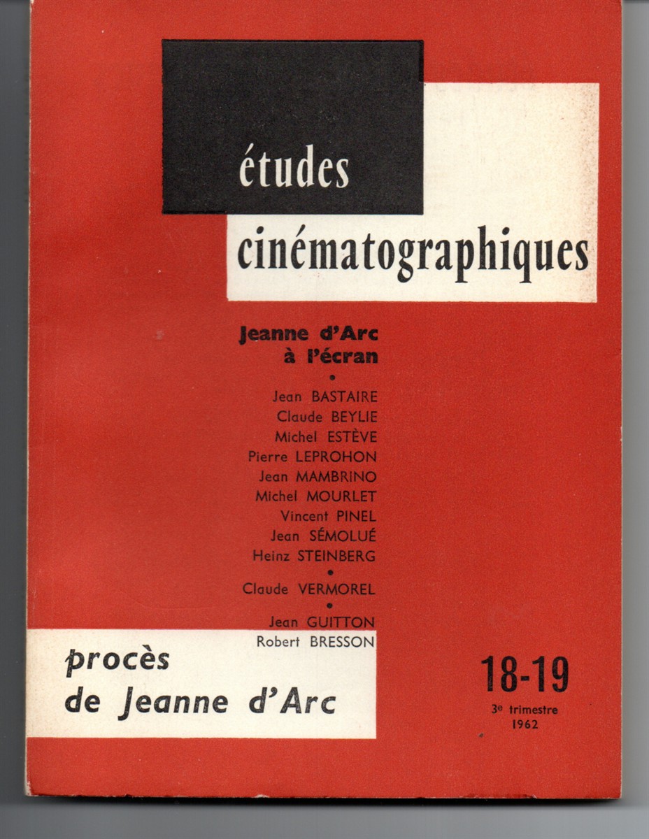 Etudes Cinmatographiques, 18-19. Proces De Jeanne D' Arc