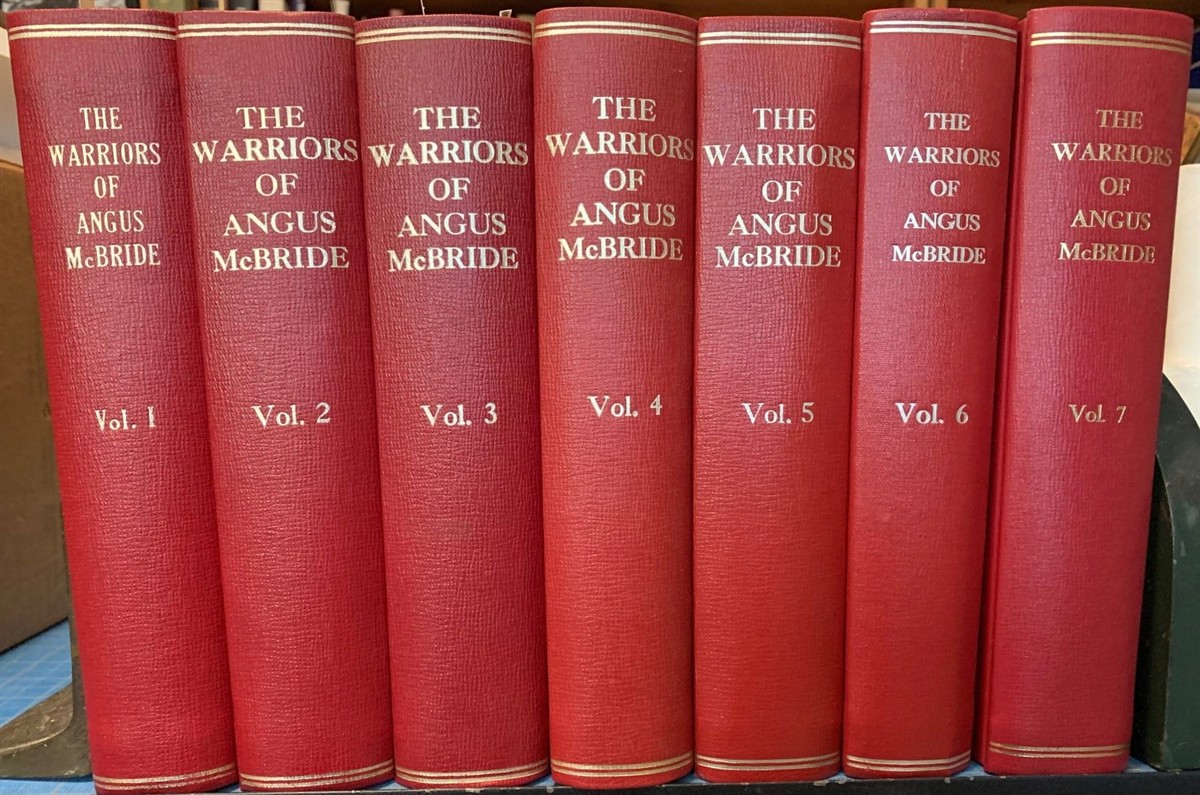 [Custom Bound 7 Volume Set from the Men-At-Arms Series; Warrior Series] the Warriors of Angus Mcbride (Cover Title). Starting with Ancient Armies of the Middle East; Ending with Privateers & Pirates 1730-1830.; (Approx. 10 Titles Per Volume from the Series Illustrated by Angus McBride)