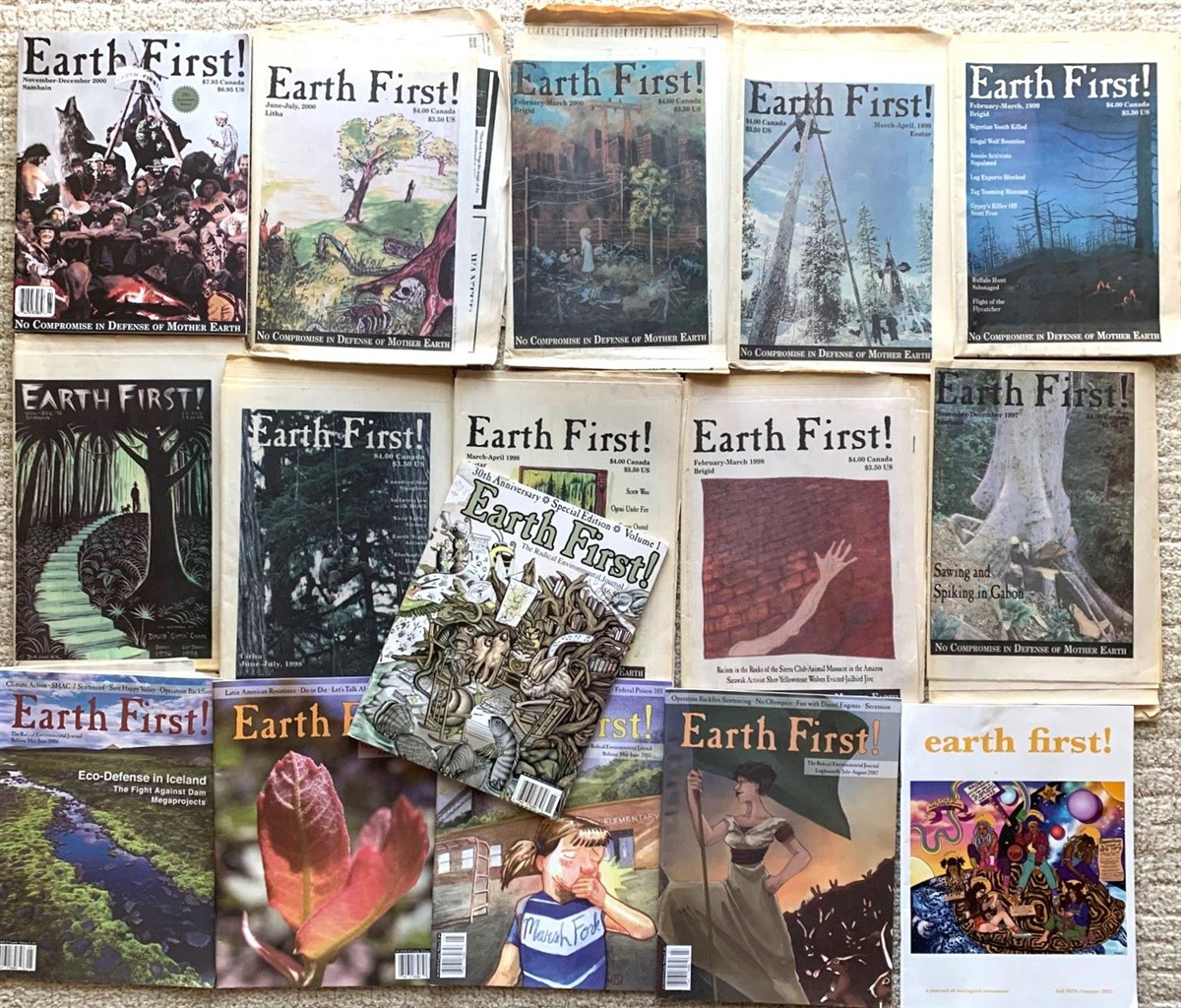 Earth First! A Radical Environmental Journal. ; A Broken Run of 16 Issues 1997-2025