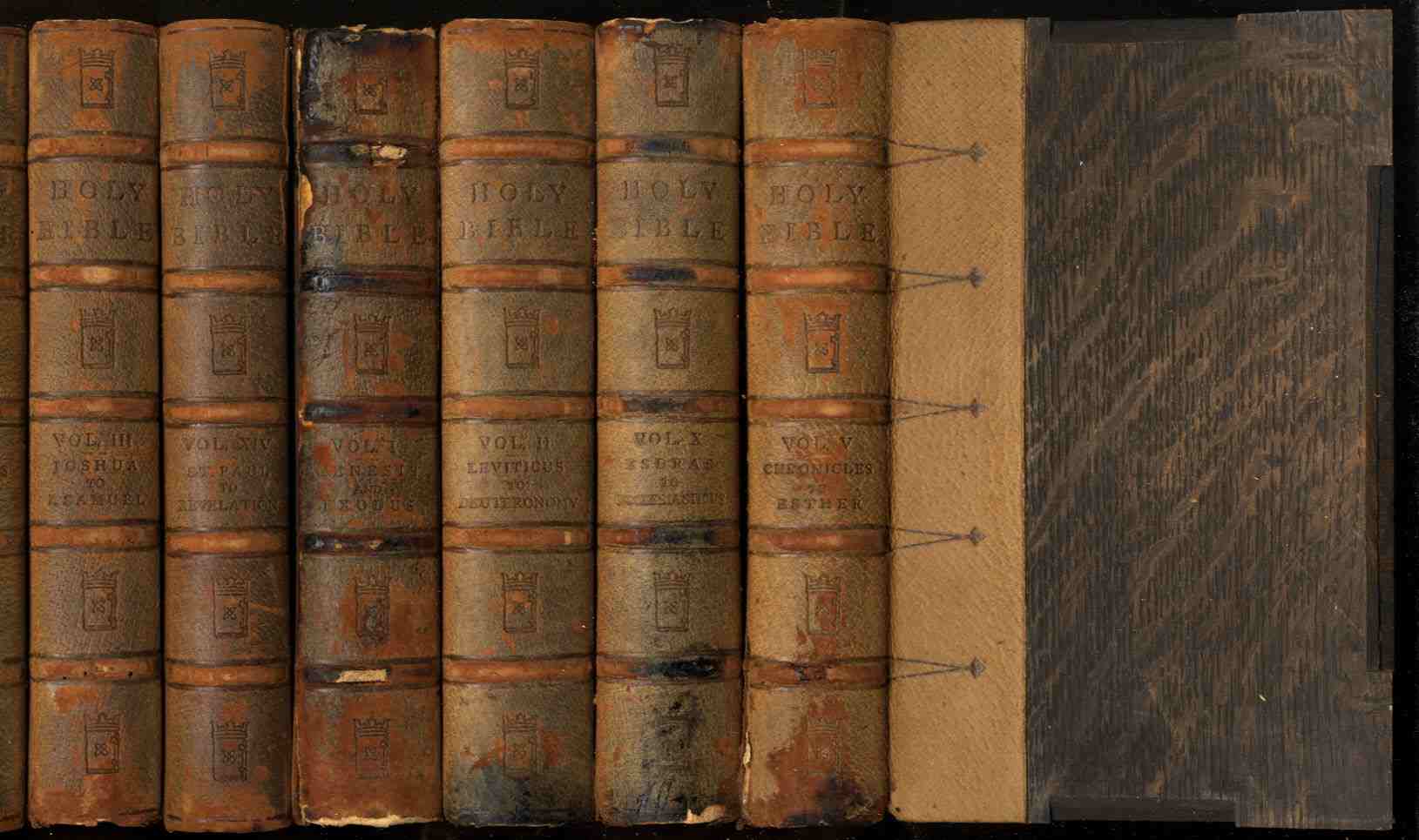 Image for THE HOLY BIBLE, CONTAINING THE OLD AND NEW TESTAMENTS AND THE APOCRYPHA (THE MERRYMOUNT BIBLE COMPLETE IN 14 VOLUMES WITH WOODEN BOARDS)  [G][Bx]