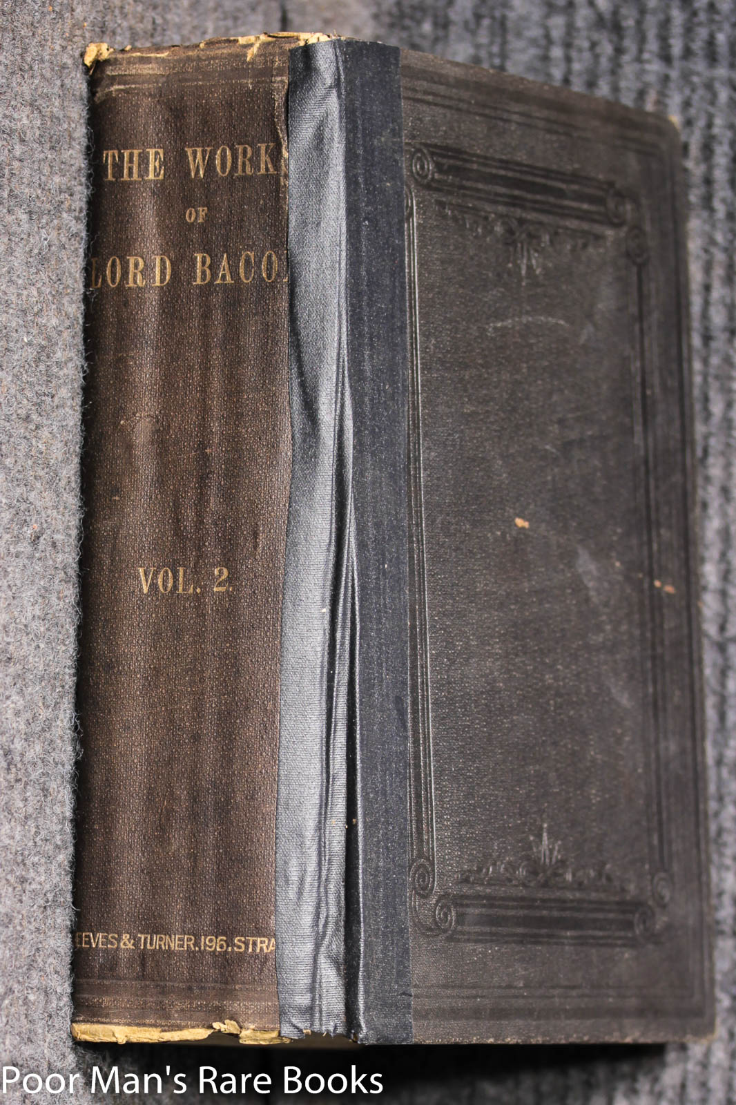 Image for THE WORKS OF LORD BACON WITH AN INTRODUCTORY ESSAY AND A PORTRAIT [VOL II ONLY OF TWO]