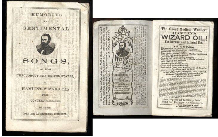 Image for HUMOROUS AND SENTIMENTAL SONGS AS SUNG THROUGHOUT THE UNITED STATES FOR HAMLIN'S WIZARD OIL