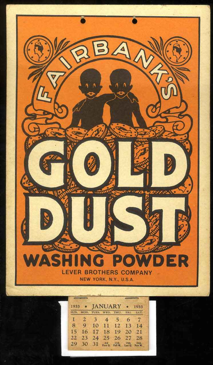 Image for Fairbanks Gold Dust Washing Powder Calendar 1933
