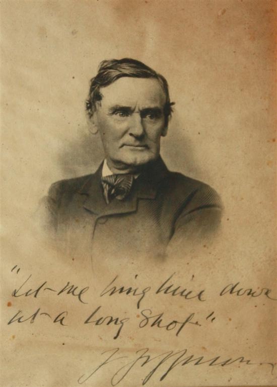 Image for LITHOGRAPHED PORTRAIT, SIGNED AND INSCRIBED JOSEPH JEFFERSON [LBC]
