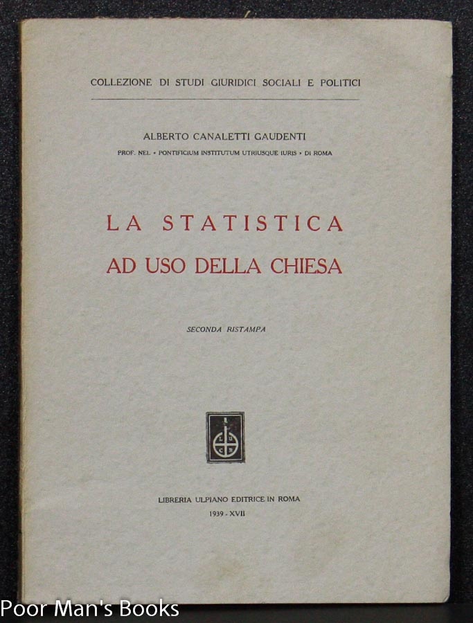 Image for LA STATISTICA AD USO DELLA CHIESA