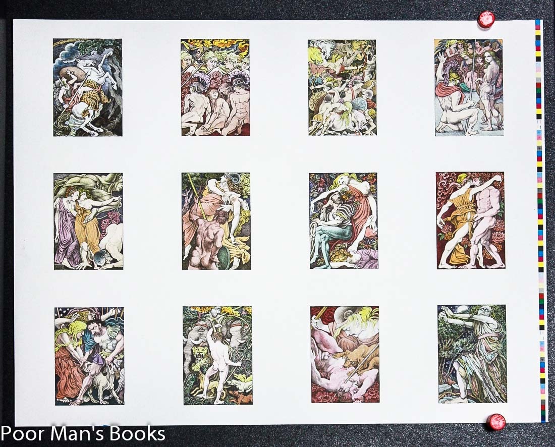 Image for UNTRIMMED PRESS SHEET OF SENDAK BOOK ILLUSTRATIONS 19 X 15" COLOR [FROM SENDAK'S PRIVATE ARCHIVES] FOR "PENTHESILEA,"