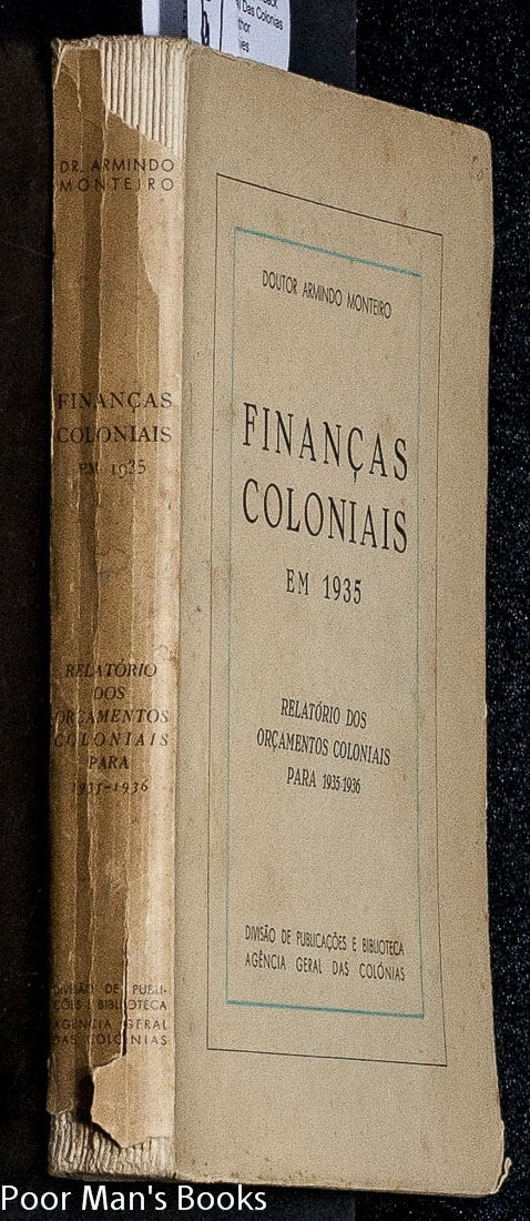 Image for FINANCAS COLONIAIS EM 1935. RELATORIO DOS ORNAMENTOS COLONIAIS PARA 1935-1936
