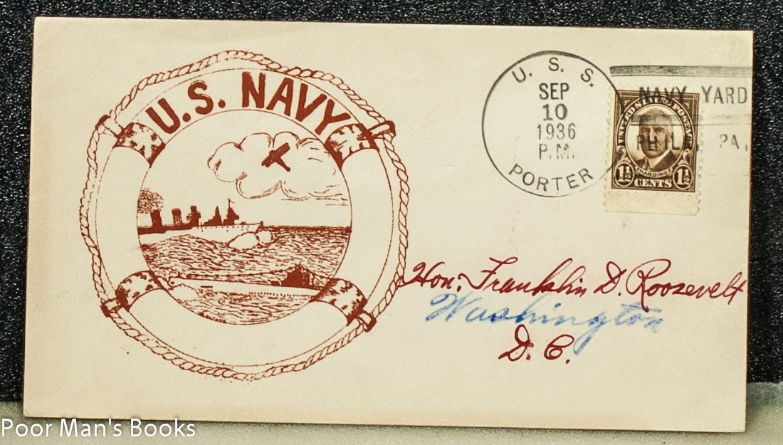 Image for UNITED STATES NAVY 1936 CACHET "US NAVY PHILADELPHIA NAVY YARD' ADDRESSED TO FRANKLIN D. ROOSEVELT AND FROM HIS STAMP COLLECTION.
