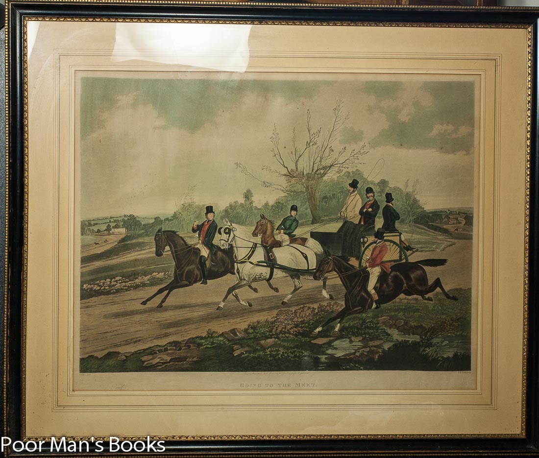 Image for HAND COLORED STONE LITHOGRAPH. "GOING TO THE MEET."