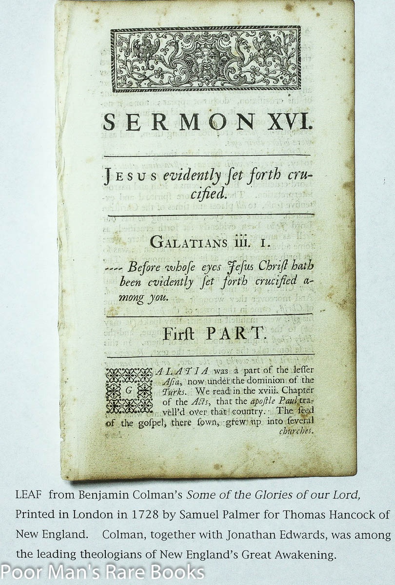 Image for Leaf From Some Of The Glories Of Our Lord And Saviour Jesus Christ 1728 Sermon XVI