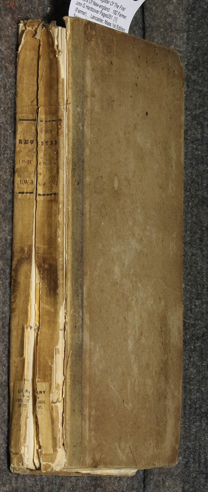 VITAL RECORDS OF BEVERLY MASSACHUSETTS TO THE END OF THE YEAR 1849 VOLUME I BIRTHS