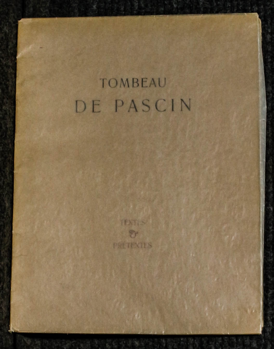 Image for Tombeau De Pascin