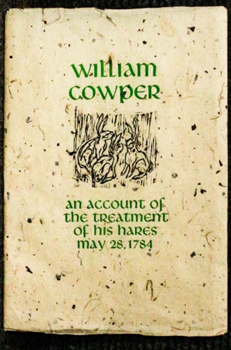 Image for William Cowper And Account Of The Treatment Of His Hares, May 28, 1874.{#39637] =