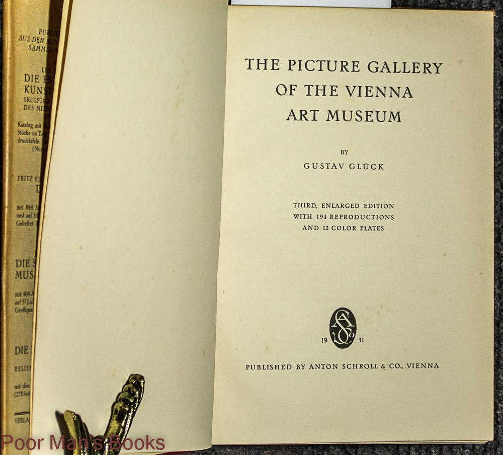 Image for The Picture Gallery Of The Vienna Art Museum. Third Enlarged Edition