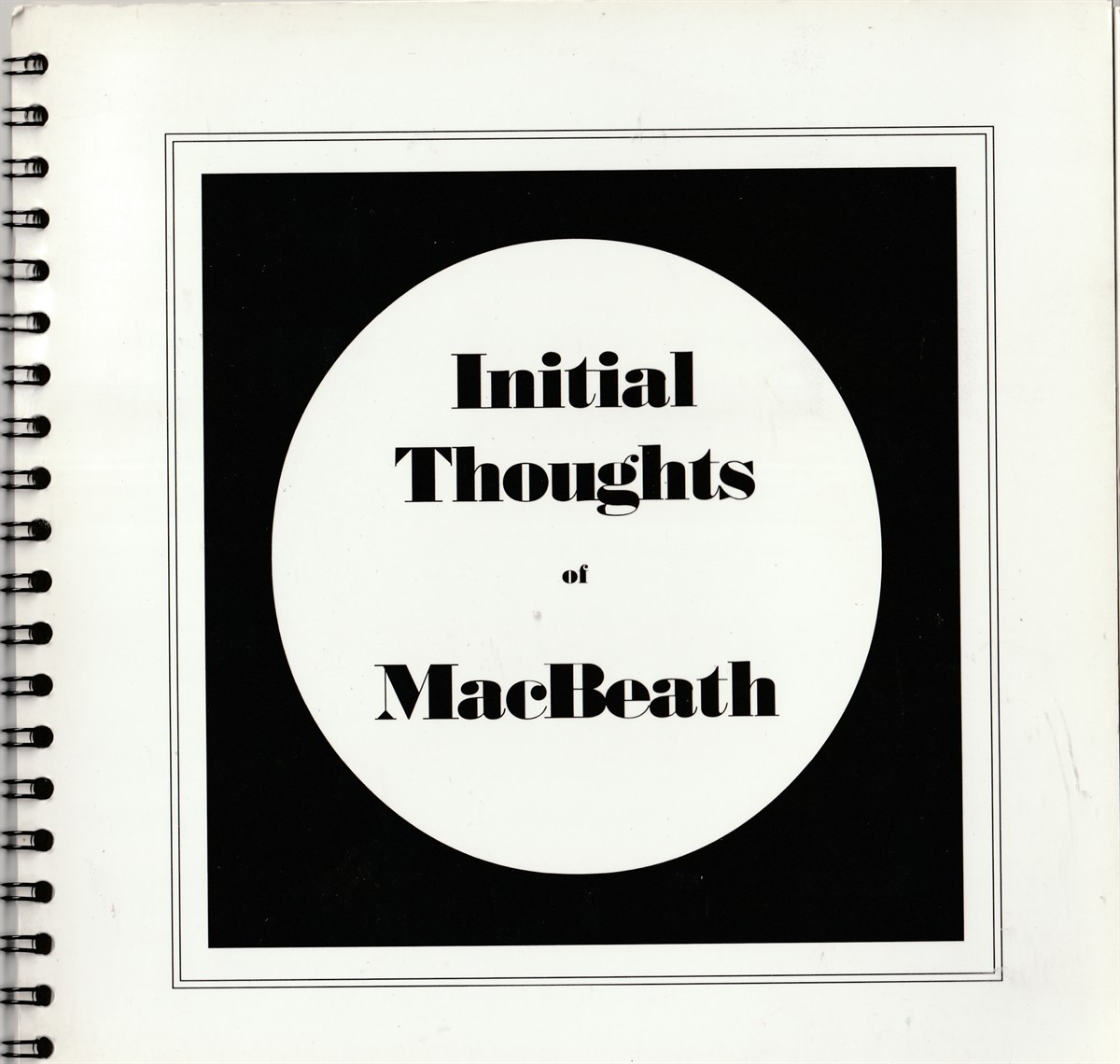 MACBEATH, MARY - Initial Thoughts