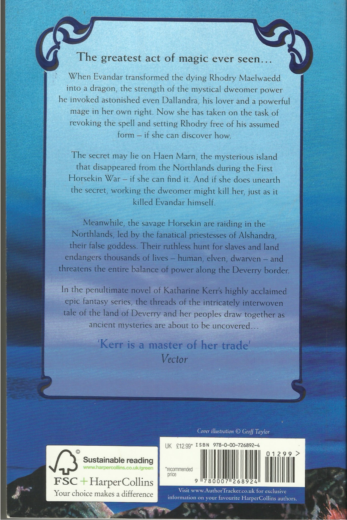 KERR, KATHARINE - The Shadow Isle Book Six of the Dragon Mage