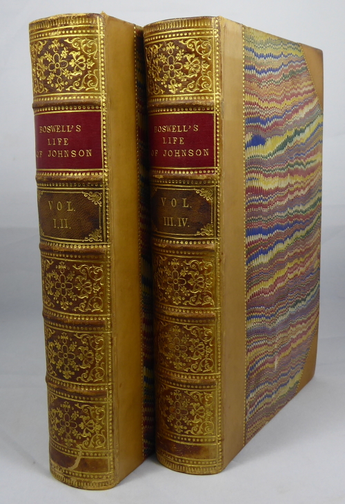BOSWELL, JAMES - The Life of Samuel Johnson, LL. D. 4 Volumes in 2