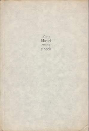 Image for ZERO MOSTEL READS A BOOK