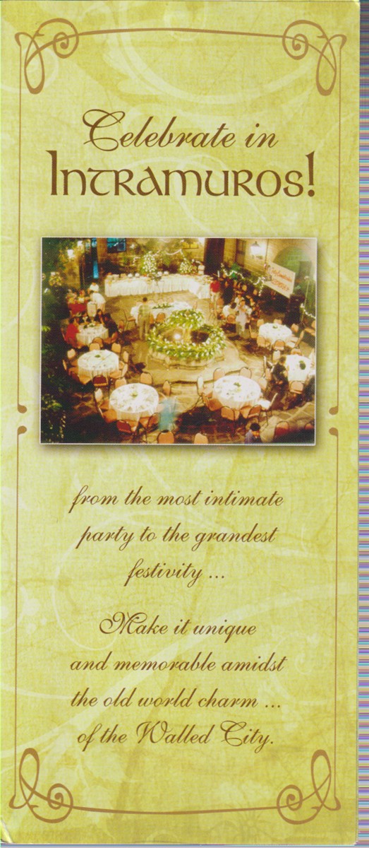 Image for CELEBRATE IN INTRAMUROS! ; Event Space Brochure Manila, Philippines CELEBRATE IN INTRAMUROS! ; Event Space Brochure Manila, Philippines