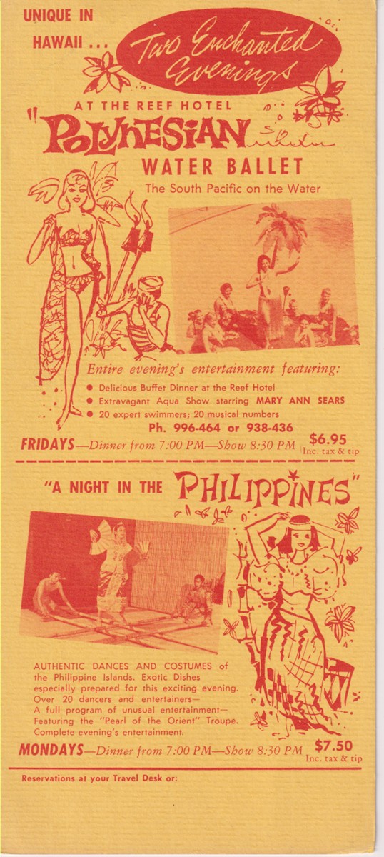 A NIGHT IN THE PHILIPPINES; Polynesian Water Ballet