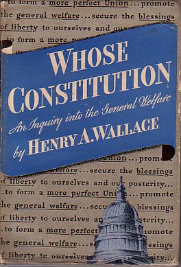 Image for WHOSE CONSTITUTION An Inquiry Into the General Welfare