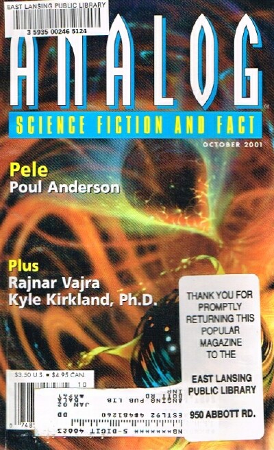 SCHMIDT, STANLEY (ED); POUL ANDERSON; RAJNAR VAJRA; KYLE KIRKLAND - Analog: Science Fiction/Science Fact (Vol. CXXI, No. 10, October 2001)