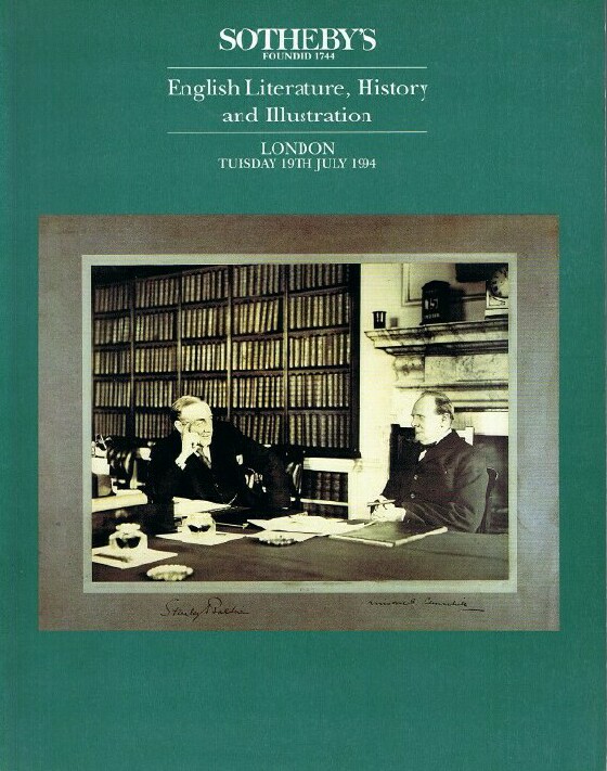 SOTHEBY'S - English Literature, History and Illustration (London, 14 July 1994)
