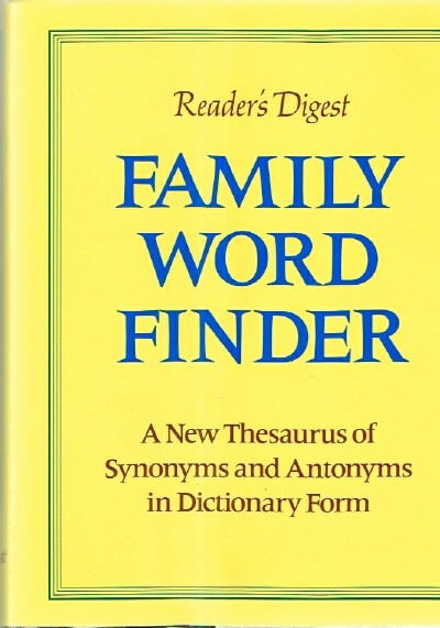 FLEXNER, STUART B. - Reader's Digest Family Word Finder