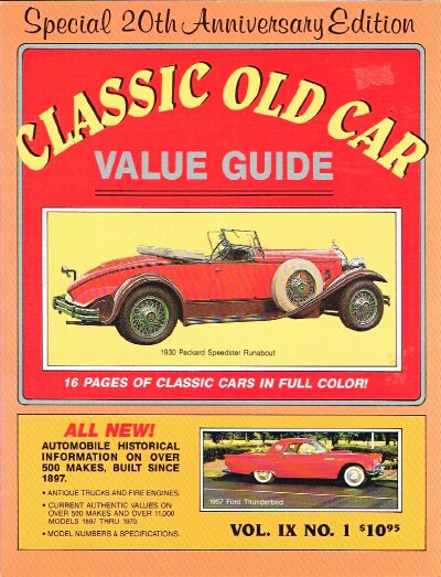 QUENTIN CRAFT - Classic Old Car Value Guide: Special 20th Anniversary Edition
