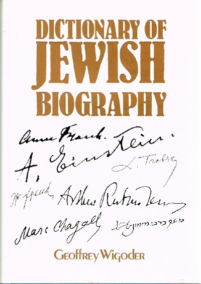 WIGODER, GEOFFREY - Dictionary of Jewish Biography
