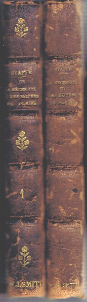 MONCRIF, FRANOIS-AUGUSTIN PARADIS DE - De la Necessite Et Des Moyens de Plaire (Two Volumes, Complete) (on the Necessity and the Means of Pleasing)