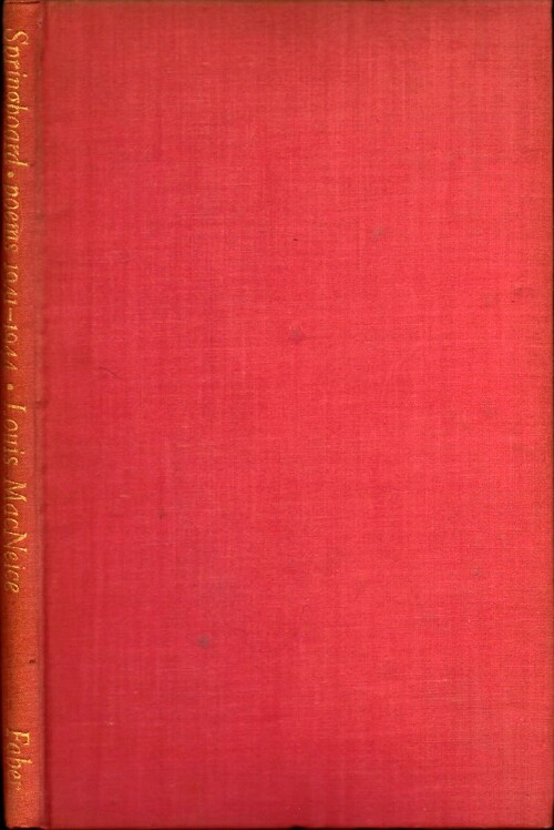 MACNIECE, LOUIS - Springboard: Poems 1941-1944