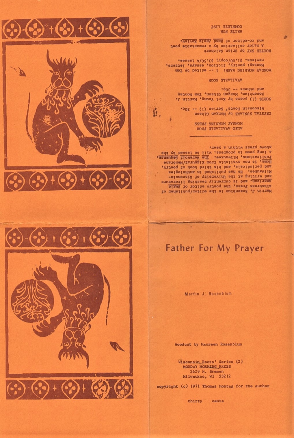 ROSENBLUM, MARTIN J. - Father for My Prayer