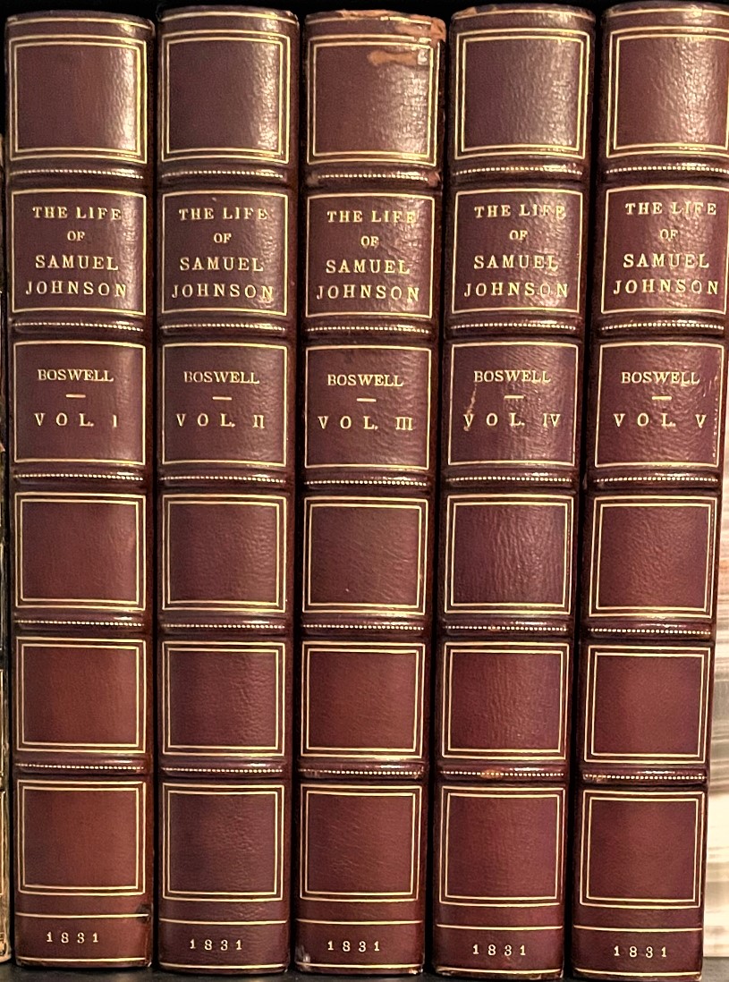 BOSWELL, JAMES - The Life of Samuel Johnson, LL. D. : Including a Journal of a Tour to the Hebrides a New Edition. With Numerous Additions and Notes, by John Wilson Croker, LL. D.F. R.S. (Five Volumes, Complete)