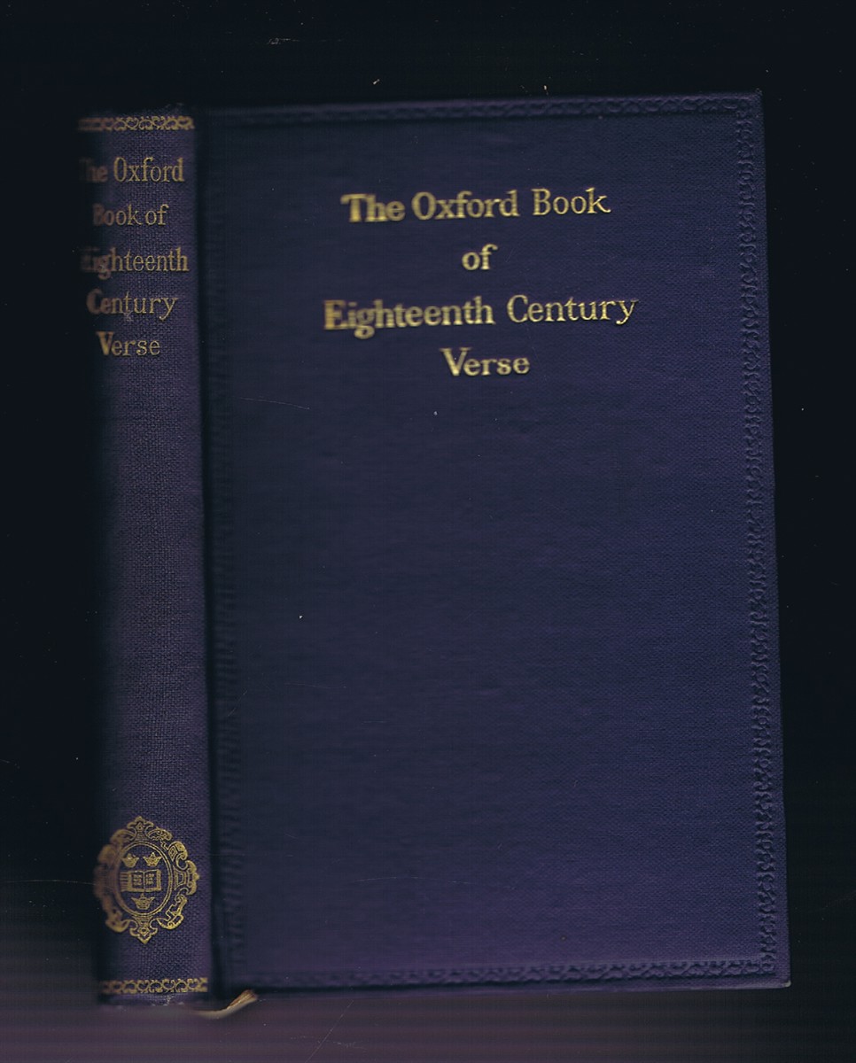 SMITH, DAVID NICOL (ED) - The Oxford Book of Eighteenth Century Verse