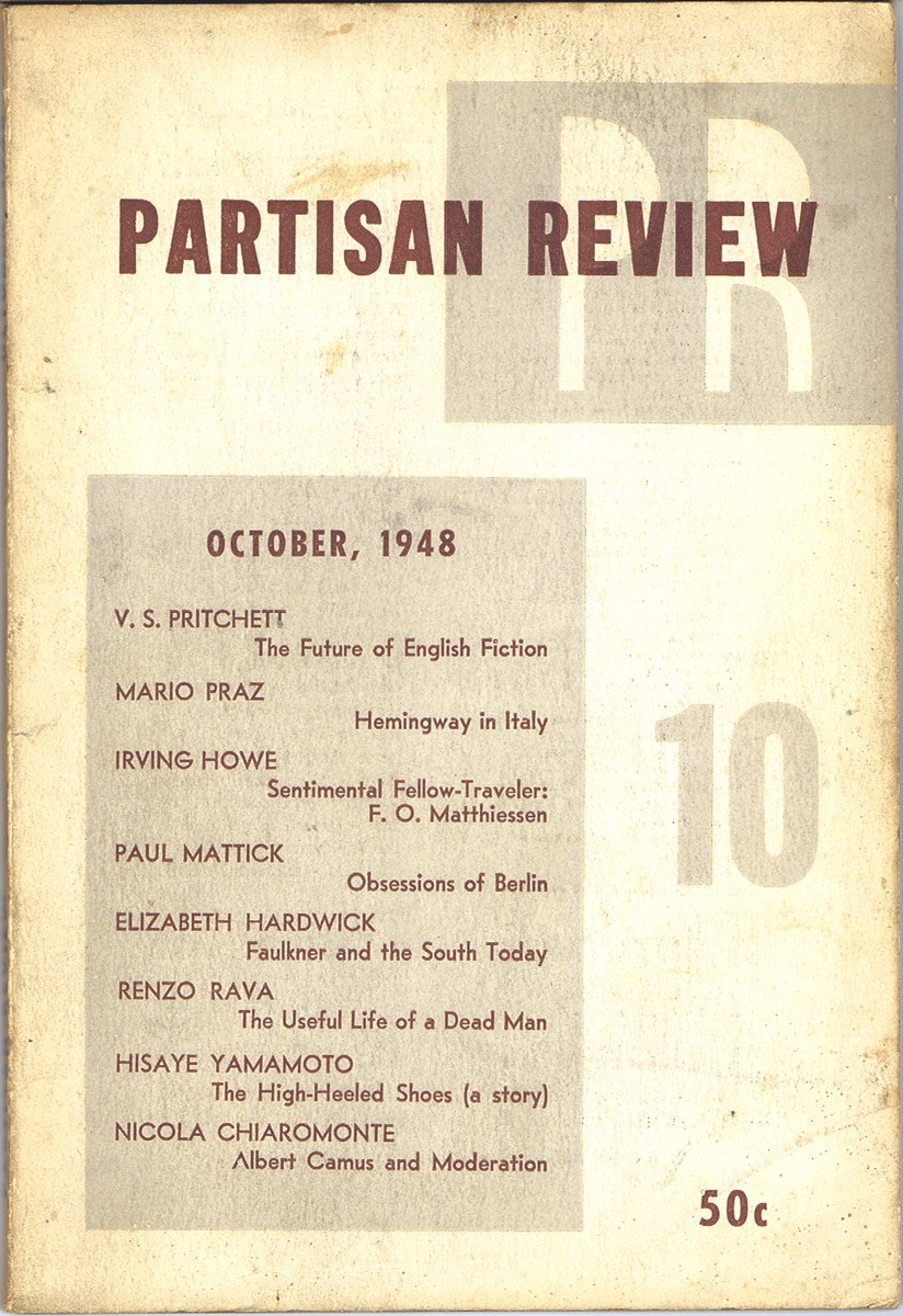 WILLIAMS, WILLIAM CARLOS; HISAYE YAMAMOTO; NICOLA CHIAROMONTE; V. S. PRITCHETT; ; ET AL. - Partisan Review (October, 1948; Vol. 15, No. 8)