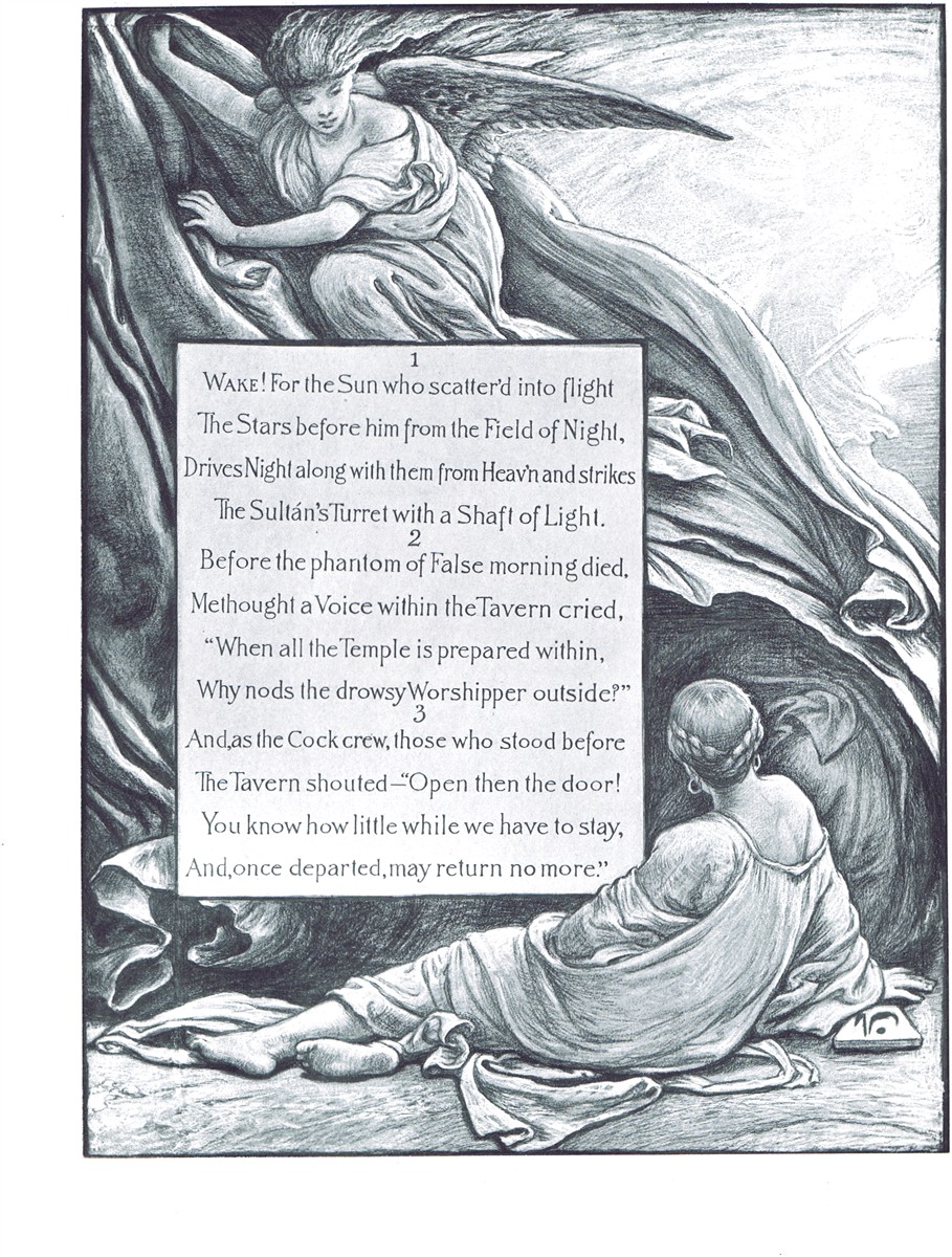VEDDER, ELIHU - 46 Full Folio Pages of Illustrations by Elihu Vedder from 1884 Folio Edition of the Rubaiyat of Omar Khayyam, the Astronomer-Poet of Persia, Rendered Into English Verse by Edward Fitzgerald, with an Accompaniment If Drawings by Elihu Vedder