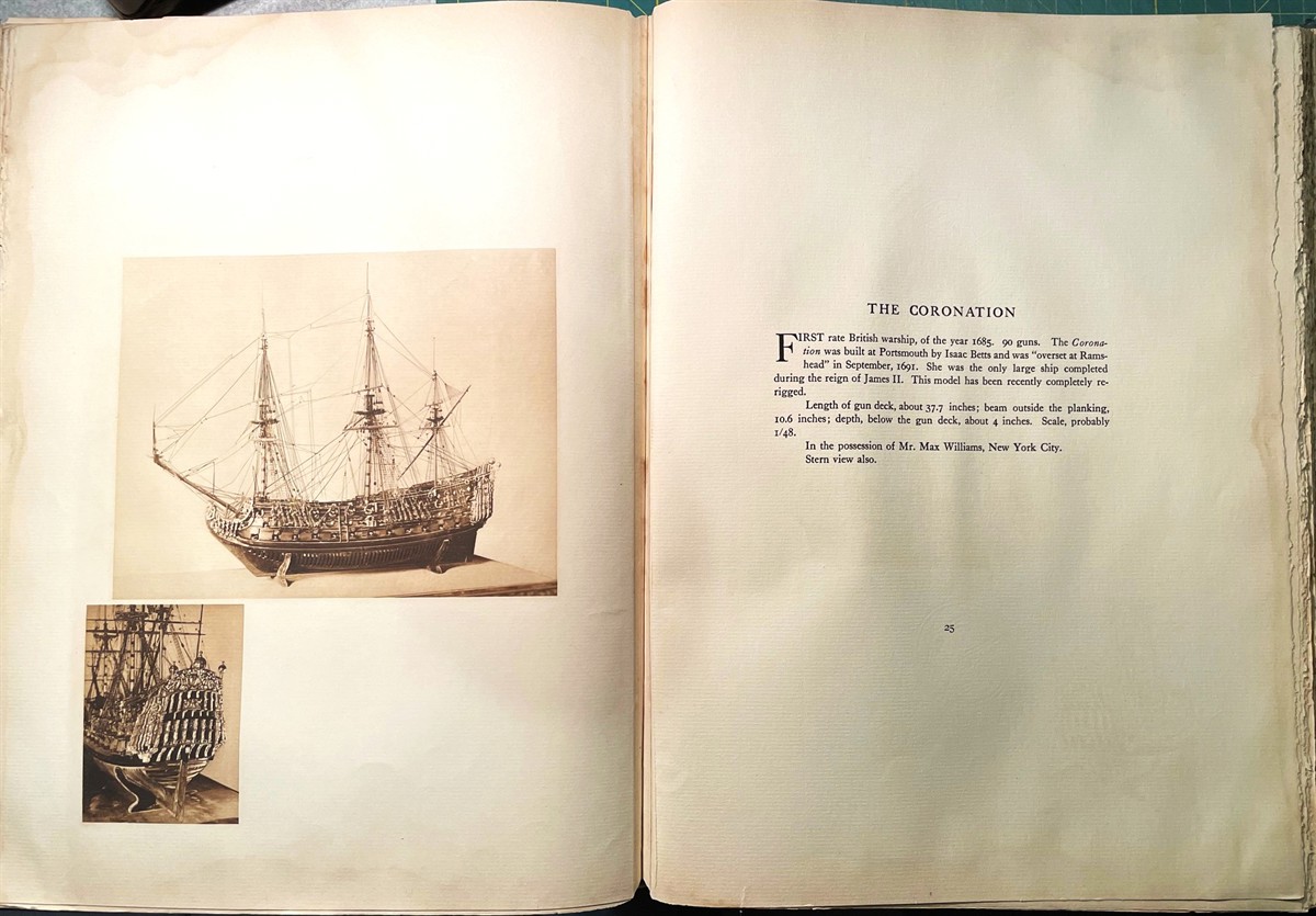 CONTEMPORARY SCALE MODELS OF VESSELS OF THE SEVENTEENTH CENTURY. Being a Collection of Illustrations of Authentic Productions of the Model Maker's Art of That Period, Gathered from Many Sources; Together with Brief Descriptions and Identifications thereof where Possible. Prepared for The Ship Model 