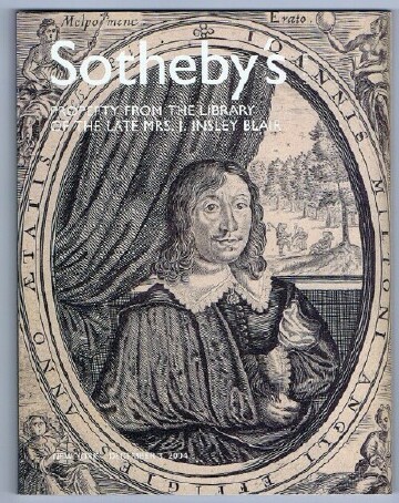SOTHEBY'S - Property from the Library of the Late Mrs. J. Insley Blair (New York, December 3, 2004)