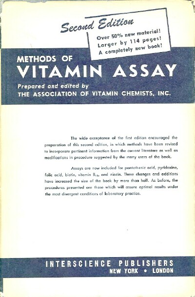 THE ASSOCIATION OF VITAMIN CHEMISTS - Methods of Vitamin Assay