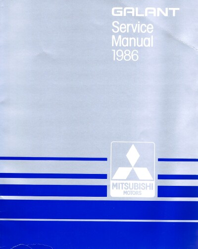 MITSUBISHI MOTORS - Galant Service Manual 1986