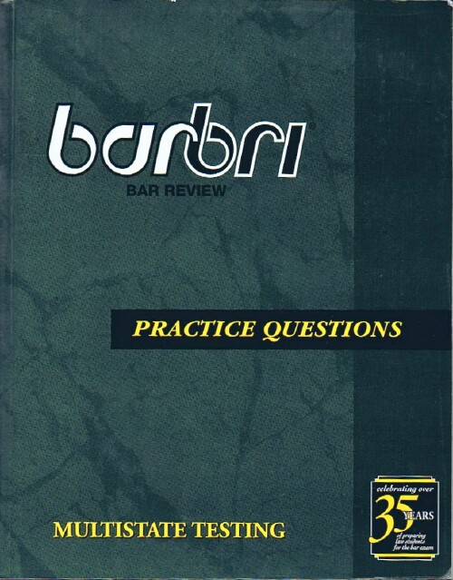 Image for BarBri Practice Questions: Multistate Testing (MPQ 2005)