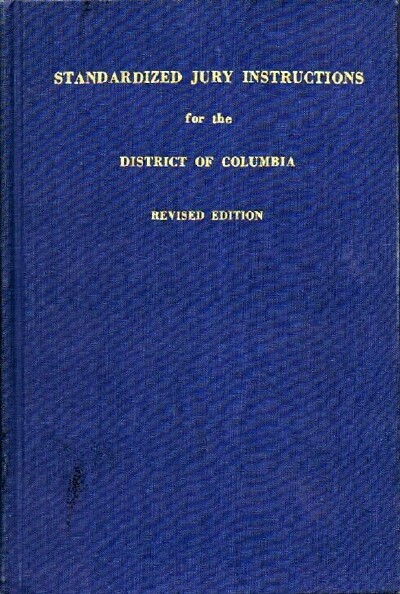 PLEDGER, R. HARRISON, JR. (ED) - Standardized Jury Instructions for the District of Columbia