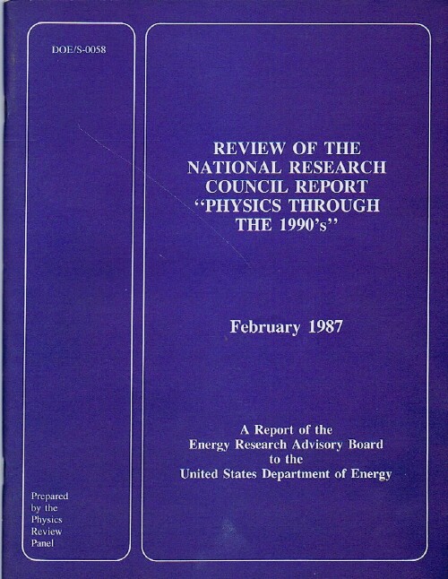 ENERGY RESEARCH ADVISORY BOARD - Review of the National Research Council Report 