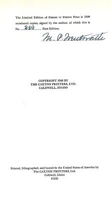 M P Wentworth / Forged in Strong Fires Signed 1st Edition - Picture 2 of 5