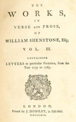 Works in Verse and Prose of William Shenstone Vol I IIIIII - Picture 5 of 9