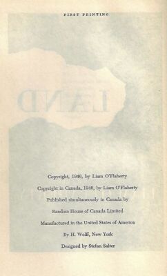 Liam O'Flaherty / Land 1st Edition - Picture 3 of 3