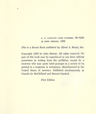 John Hersey / A Single Pebble 1st Edition - Bild 3 von 3