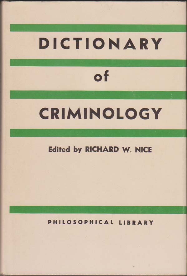 Image for Dictionary of Criminology